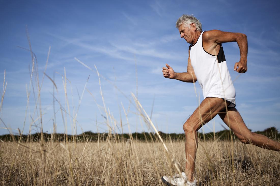 man doing sport in a field